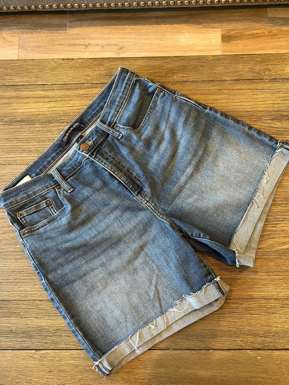 Calvin Klein Jeans Women's Faded Blue Cutoff Denim Shorts